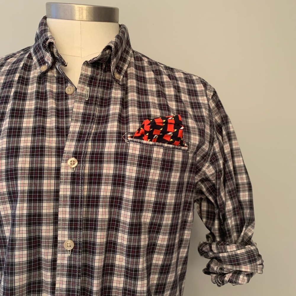 Pocket square button down by scotch and soda